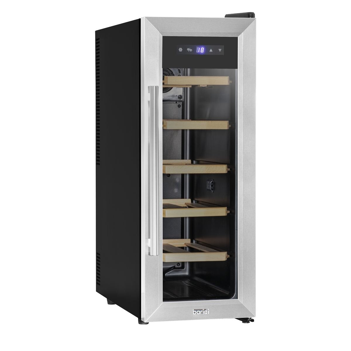 Baridi 12 Bottle Wine Fridge & Cooler - Stainless Steel - Image 3