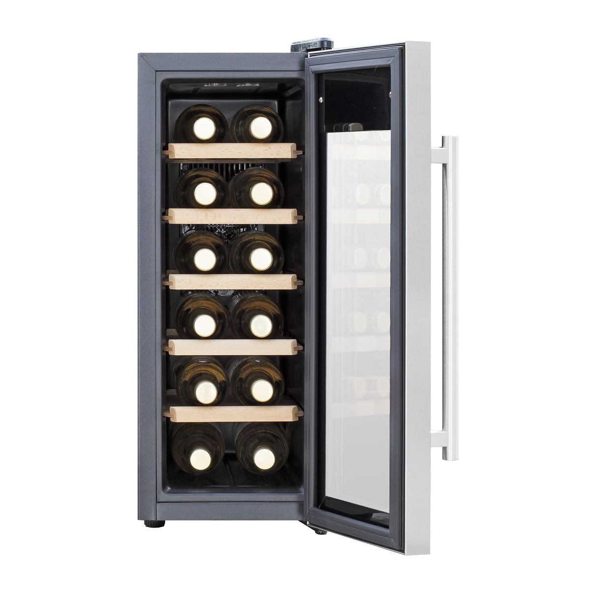 Baridi 12 Bottle Wine Fridge & Cooler - Stainless Steel - Image 8