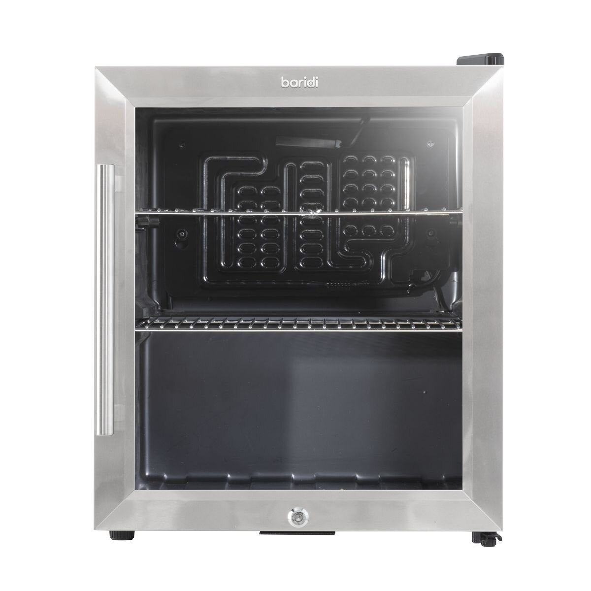 Baridi Mini Tabletop Beer & Drinks Fridge 50L Capacity - Stainless Steel - Image 4