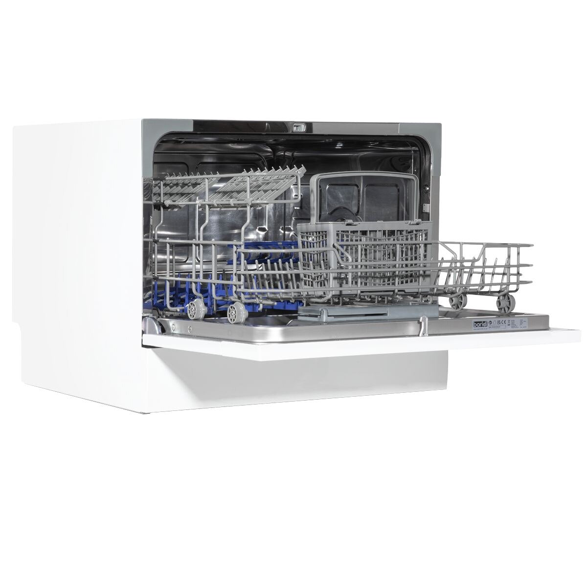 Baridi Tabletop Dishwasher 6 Place Settings 6.5L Capacity - White - Image 4