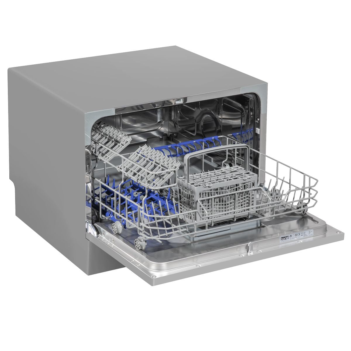 Baridi Tabletop Dishwasher 6 Place Settings 6.5L Capacity - Silver - Image 5