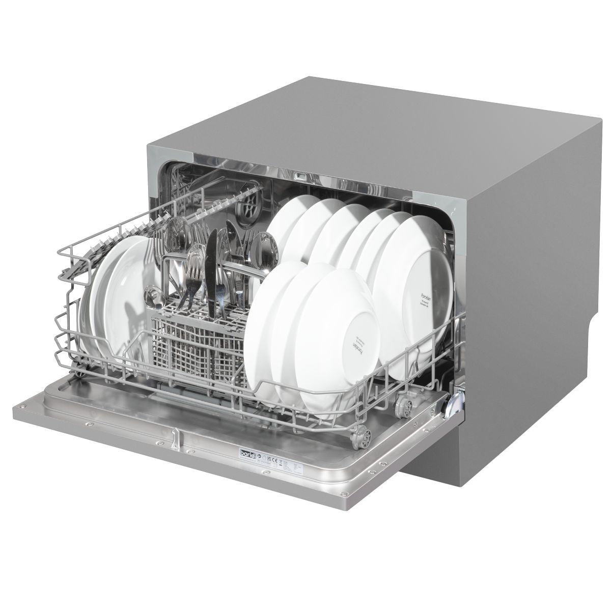 Baridi Tabletop Dishwasher 6 Place Settings 6.5L Capacity - Silver - Image 7