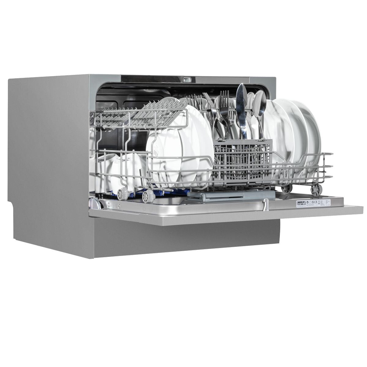 Baridi Tabletop Dishwasher 6 Place Settings 6.5L Capacity - Silver - Image 8