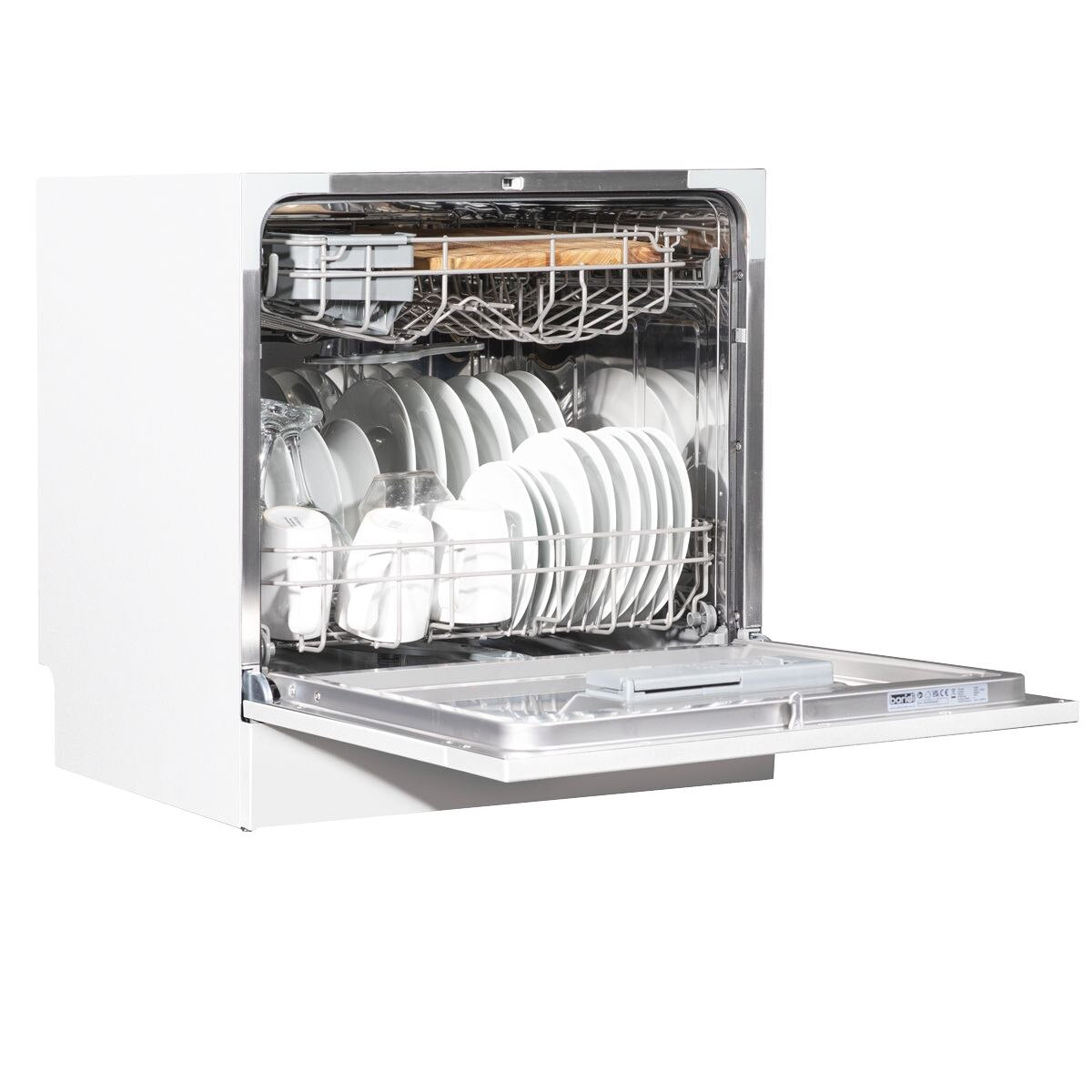 Baridi Tabletop Dishwasher 8 Place Settings 8L Capacity - White - Image 4