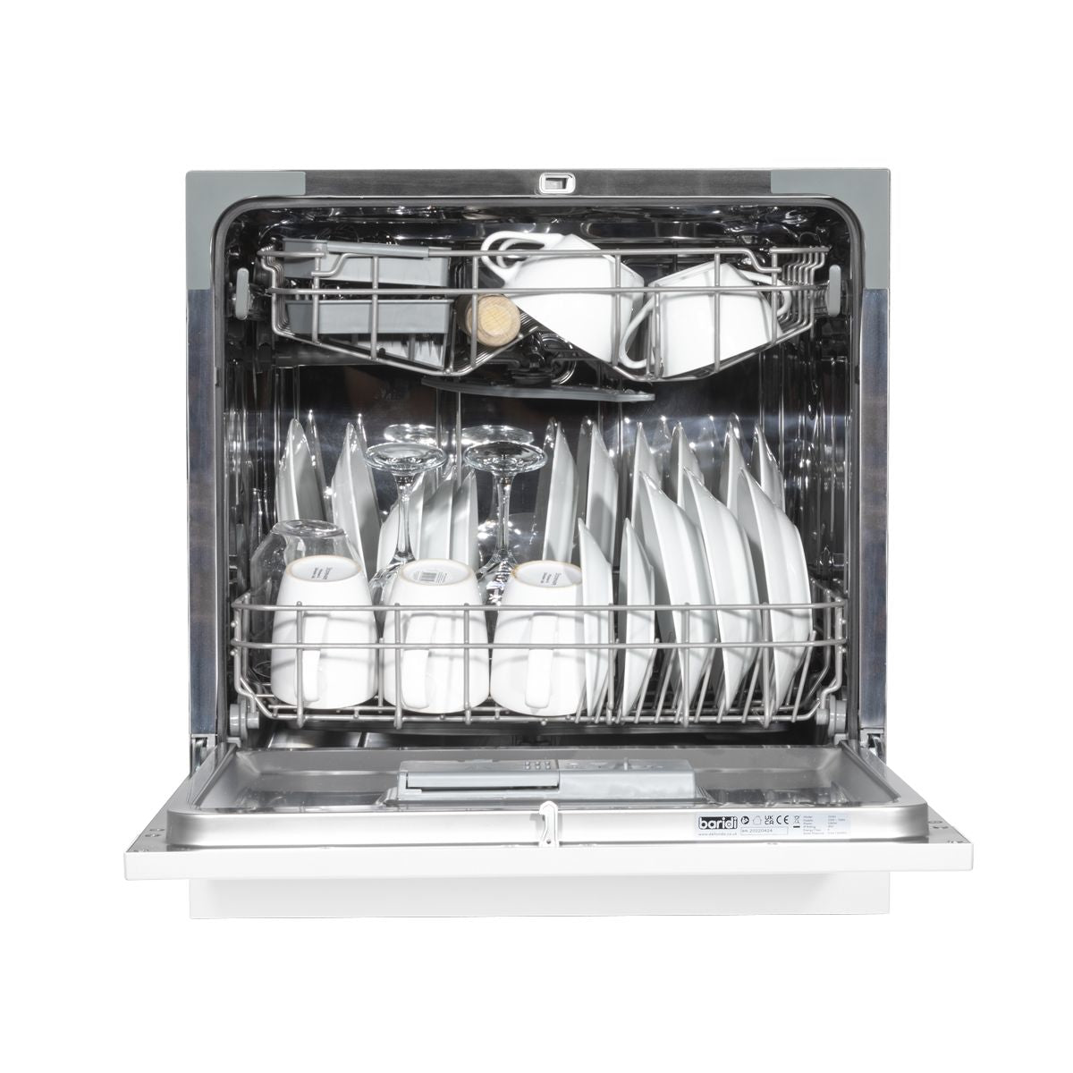 Baridi Tabletop Dishwasher 8 Place Settings 8L Capacity - White - Image 6