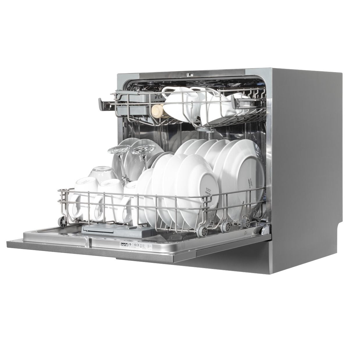 Baridi Tabletop Dishwasher 8 Place Settings 8L Capacity - Silver - Image 5