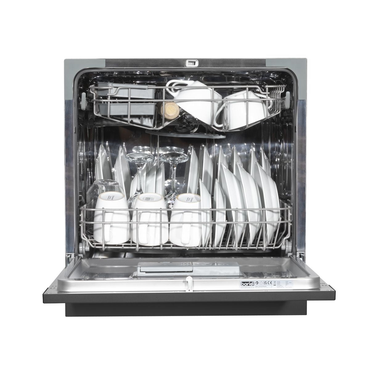 Baridi Tabletop Dishwasher 8 Place Settings 8L Capacity - Black - Image 6