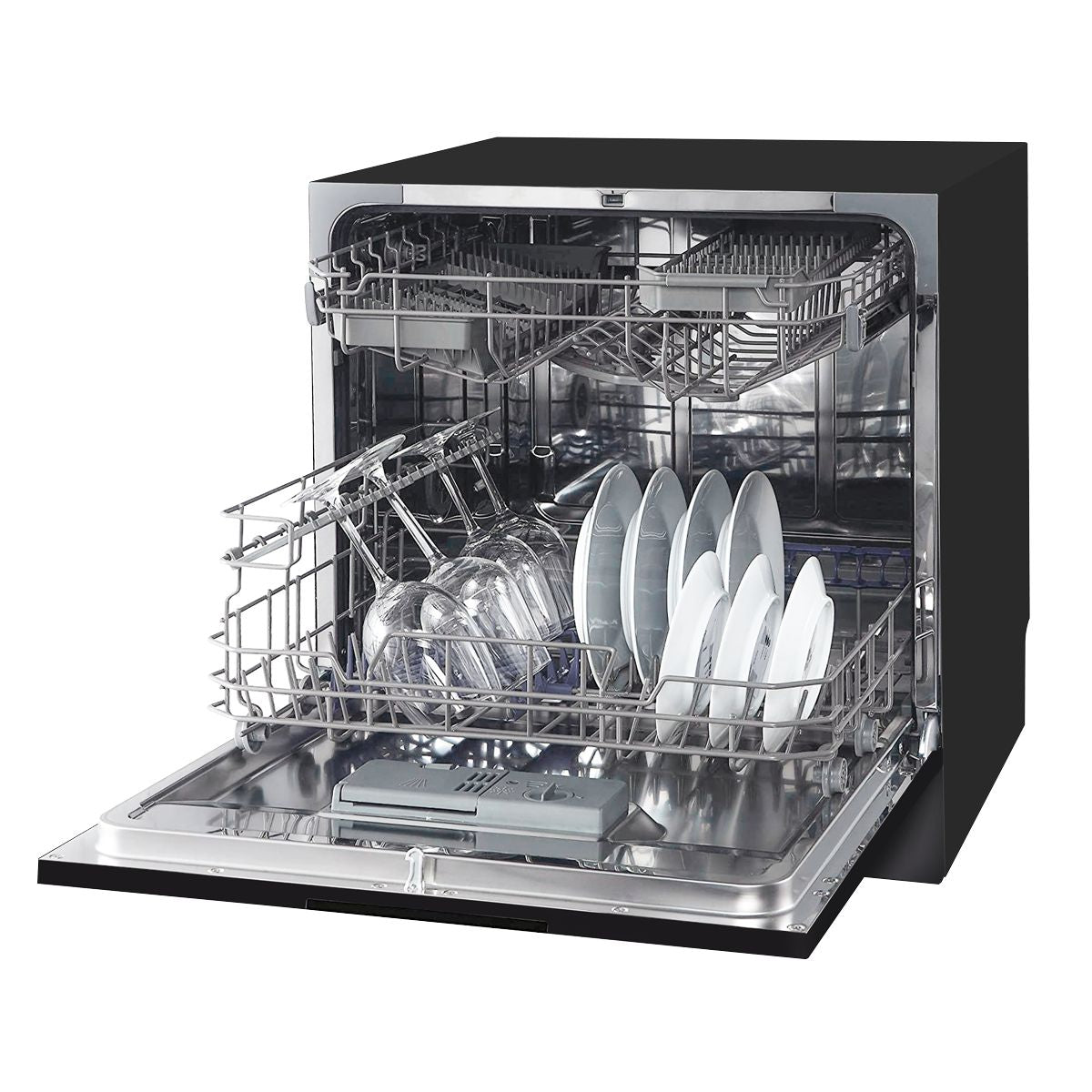 Baridi Tabletop Dishwasher 8 Place Settings 8L Capacity - Black - Image 7