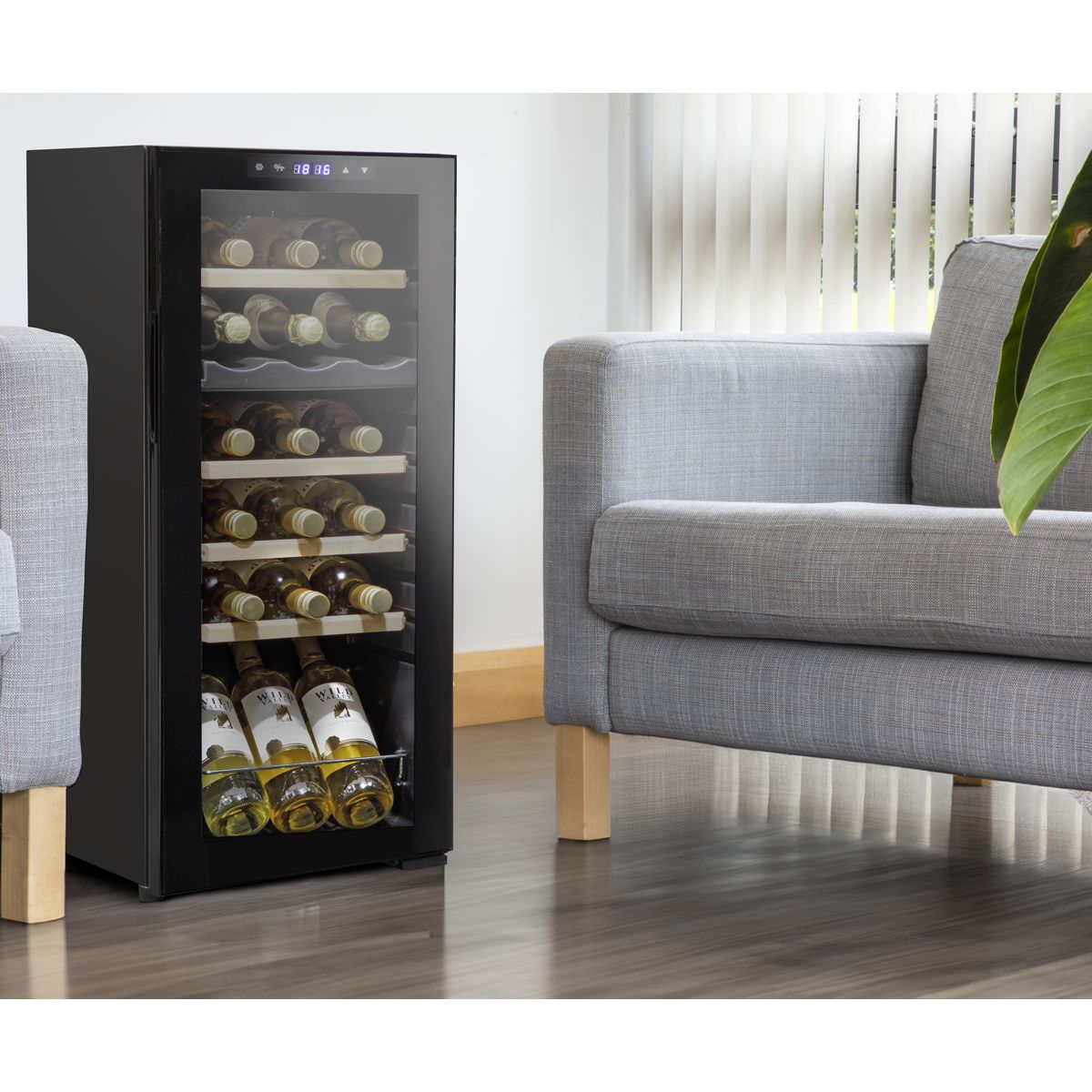 Baridi 18 Bottle Dual Zone Wine Fridge & Cooler - Image 8
