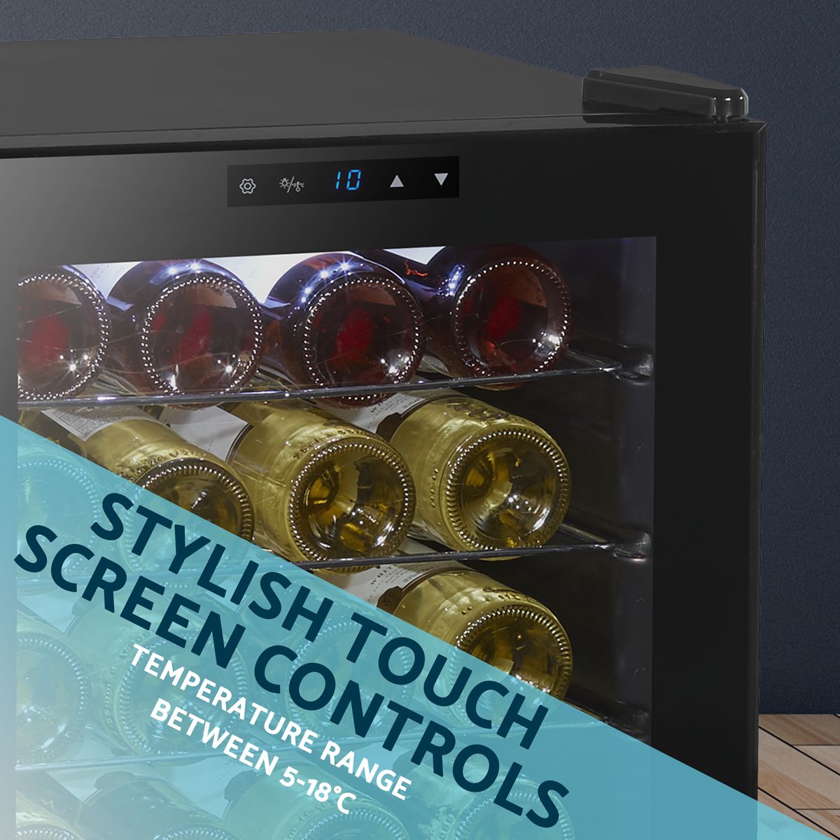 Baridi 24 Bottle Tabletop Wine Fridge & Cooler - Image 9