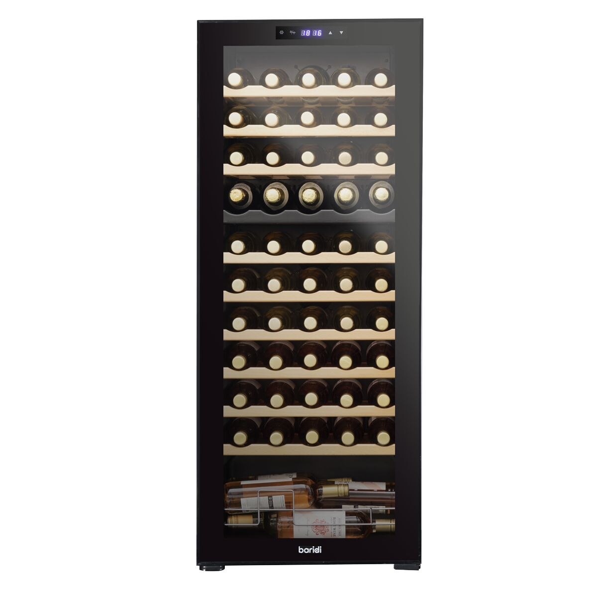 Baridi 55 Bottle Dual Zone Wine Fridge & Cooler - Image 4