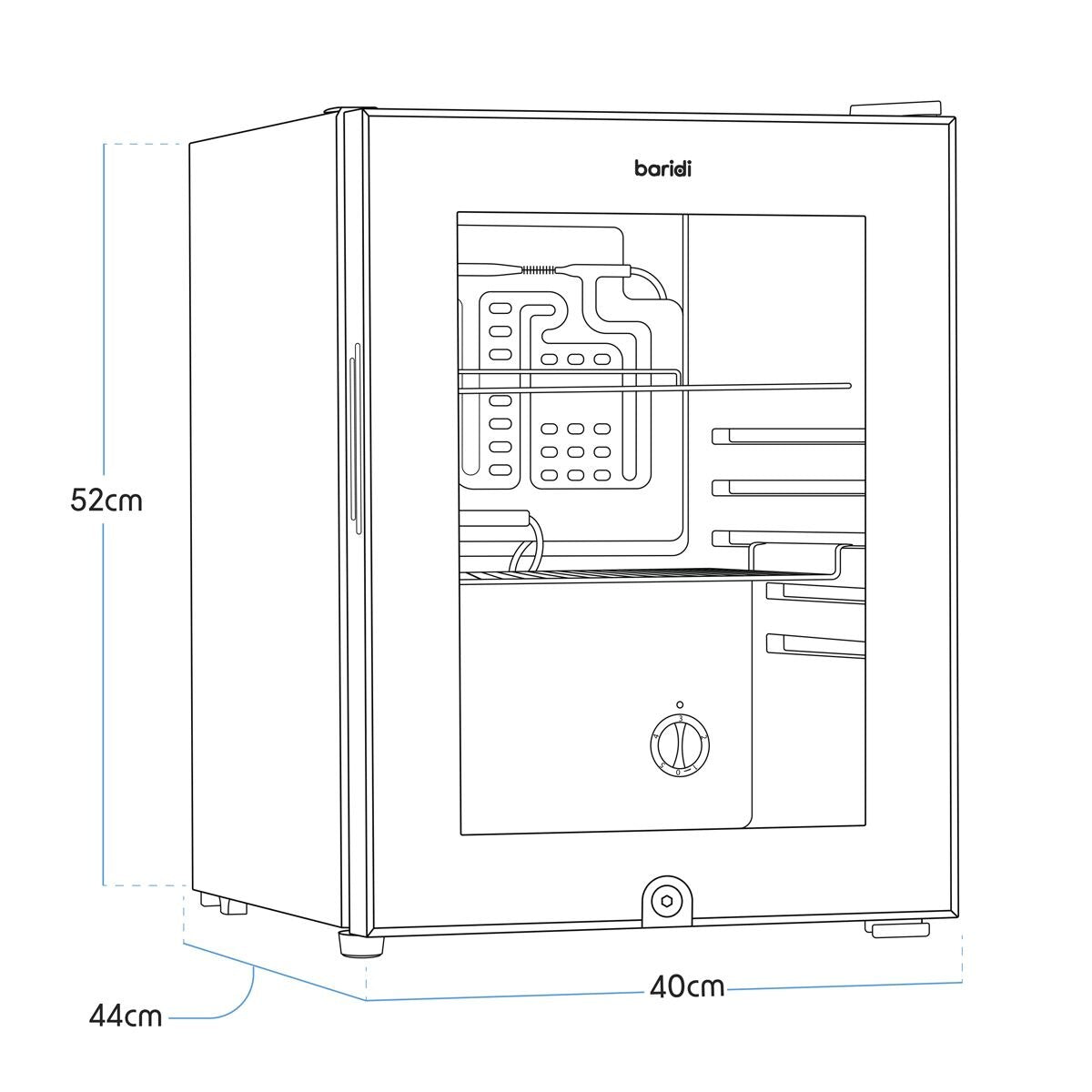 Baridi Mini Drinks Fridge 40L Capacity - Image 5