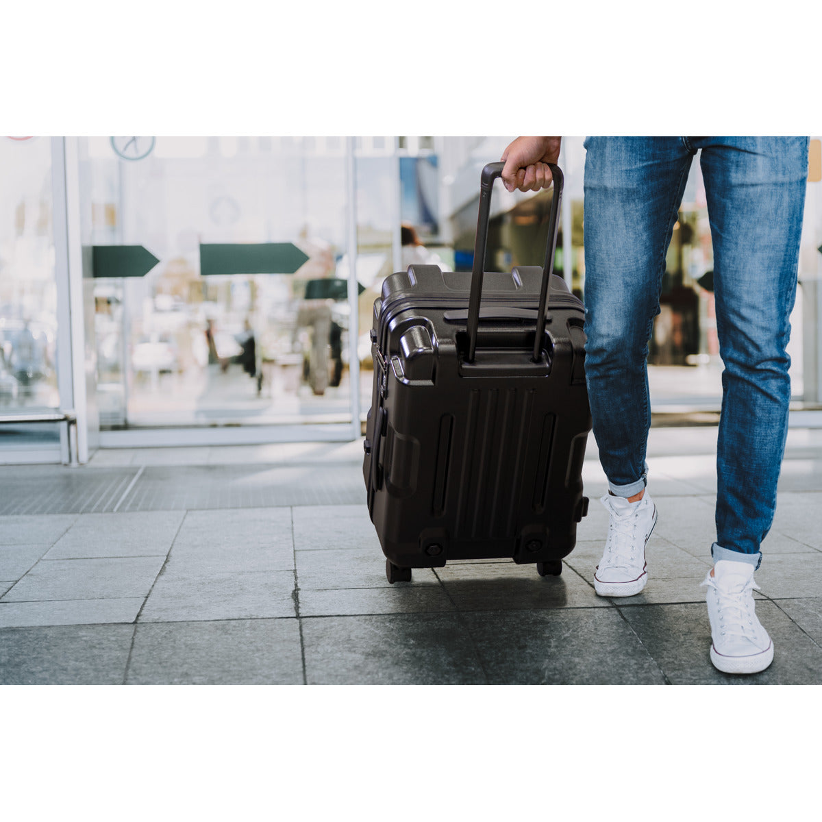 Dellonda Lightweight ABS Luggage Set 3pc - Black DL10