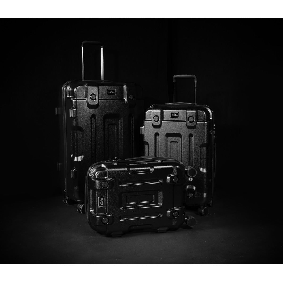 Dellonda Lightweight ABS Luggage Set 3pc - Black DL10