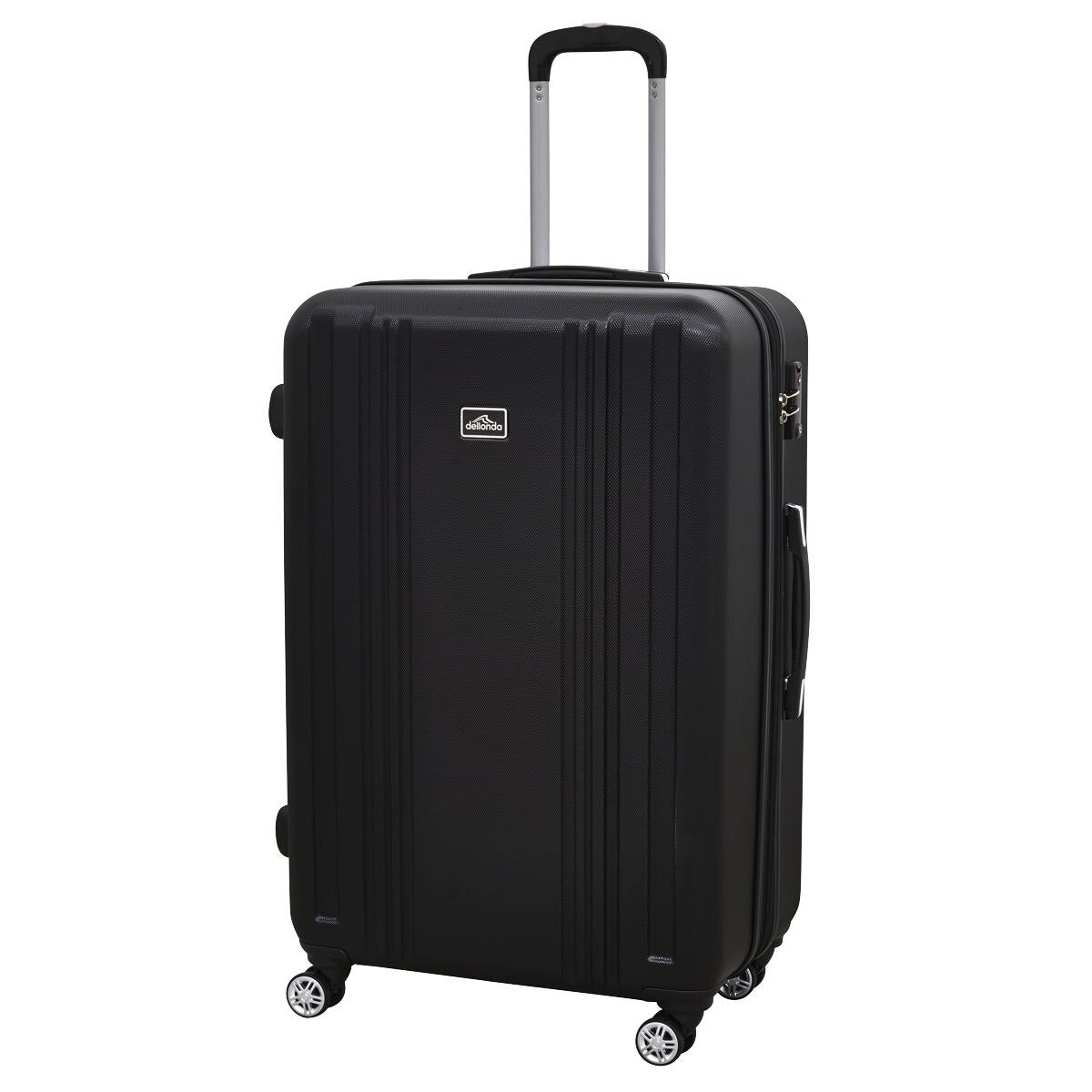 Dellonda Lightweight ABS Luggage Set with TSA Lock - Black - Image 5