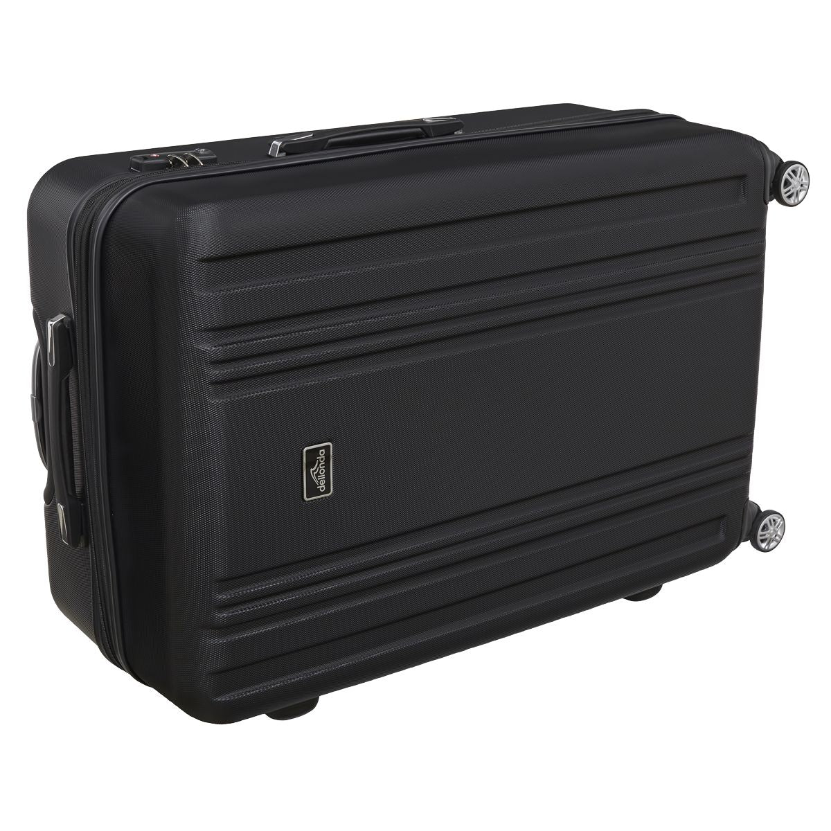 Dellonda Lightweight ABS Luggage Set with TSA Lock - Black - Image 6
