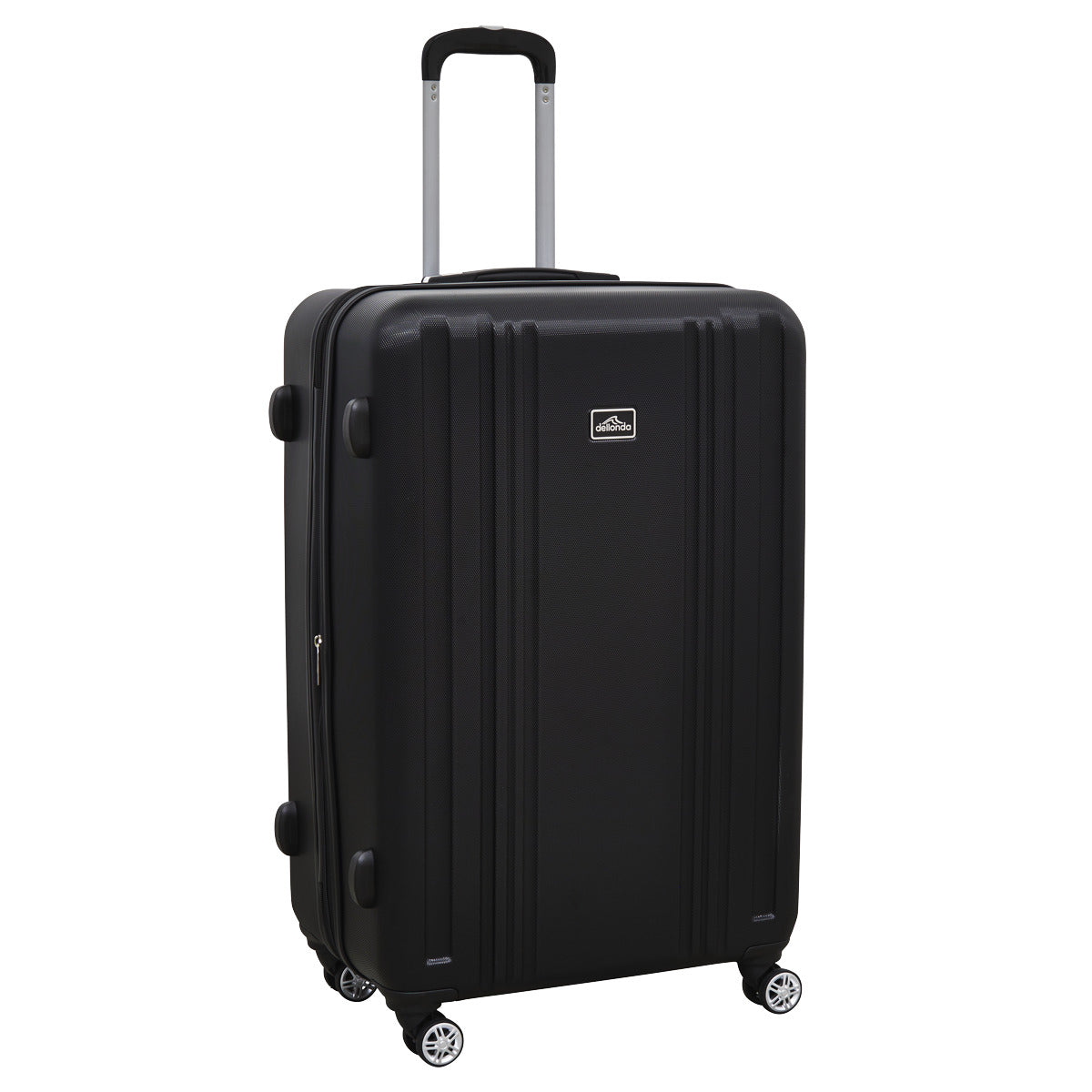 Dellonda Lightweight ABS Luggage Set with TSA Lock - Black DL11
