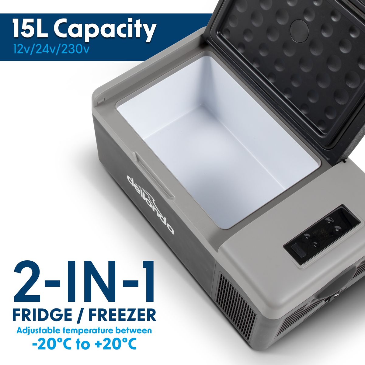 Dellonda Portable Fridge Freezer/Cool Box with LED Display 15L - Image 5