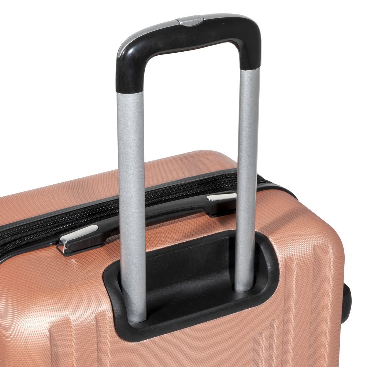 Dellonda Lightweight ABS Luggage Set with TSA Lock - Rose Gold DL125