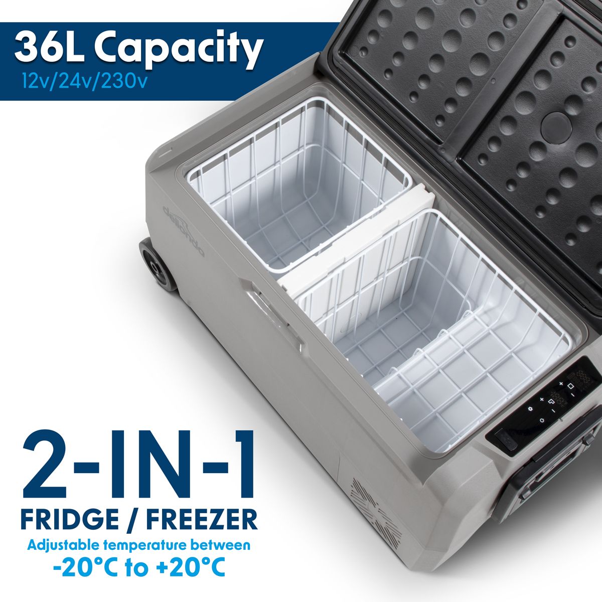Dellonda Portable Fridge Freezer/Cool Box with LED Display 36L - Image 6
