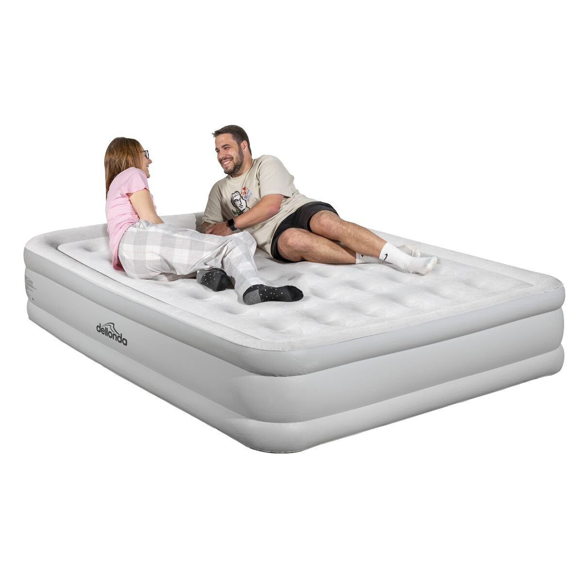 Dellonda Raised Air Bed with Removable Electric Pump & Storage Bag - Queen - Image 2