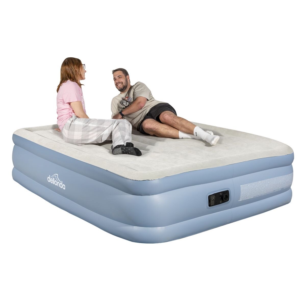 Dellonda Raised Air Bed with Built-in Electric Pump & Storage Bag - Queen - Image 8