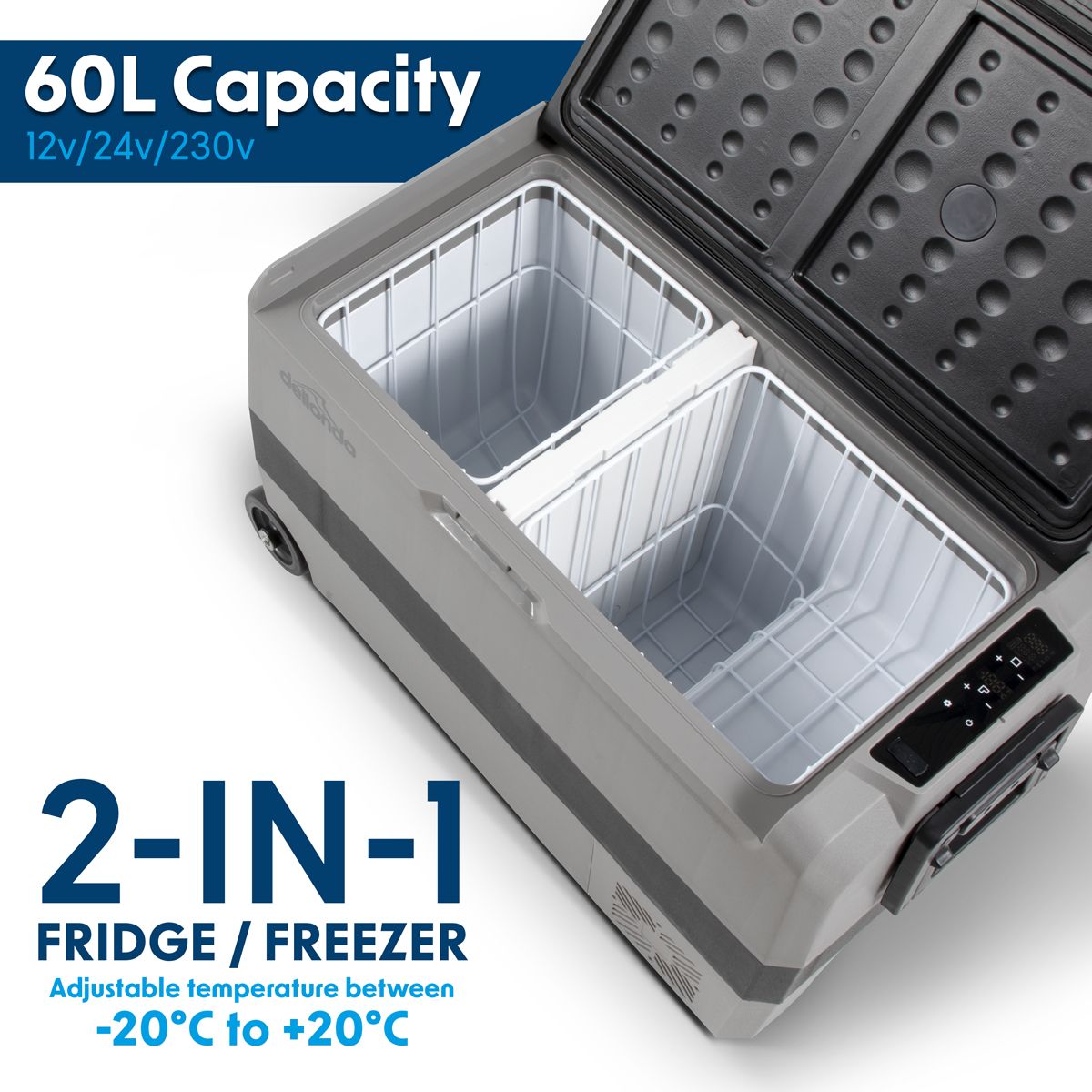 Dellonda Portable Fridge Freezer/Cool Box with LED Display 60L - Image 8
