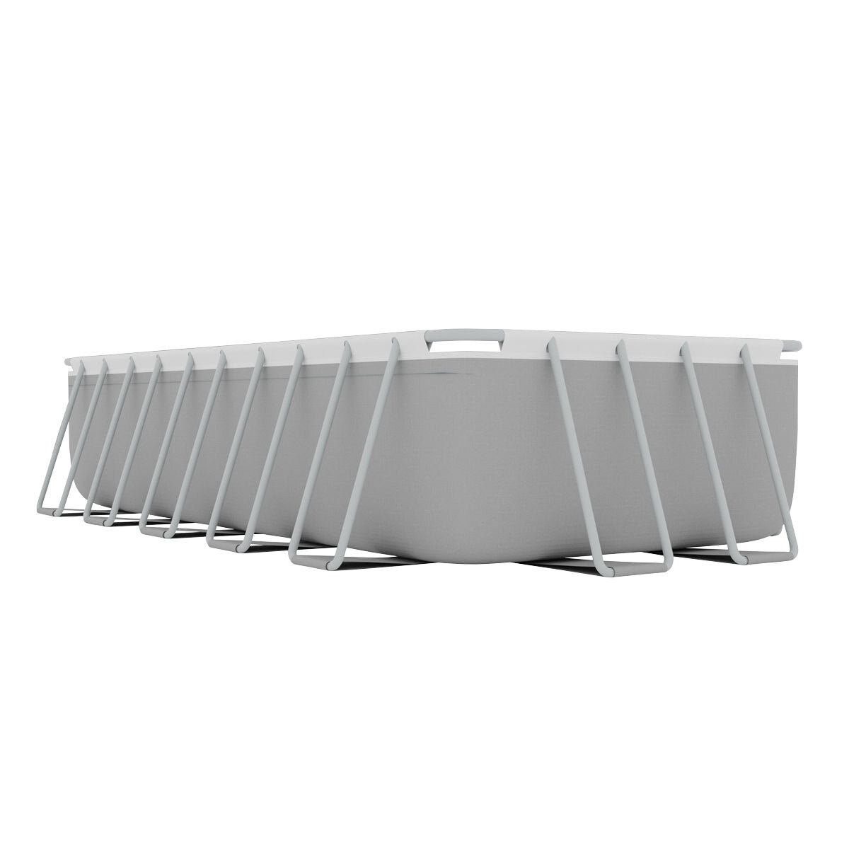 Dellonda Deluxe Steel Frame Rectangular Swimming Pool with Step Ladder & Filter Pump 21ft - Image 3