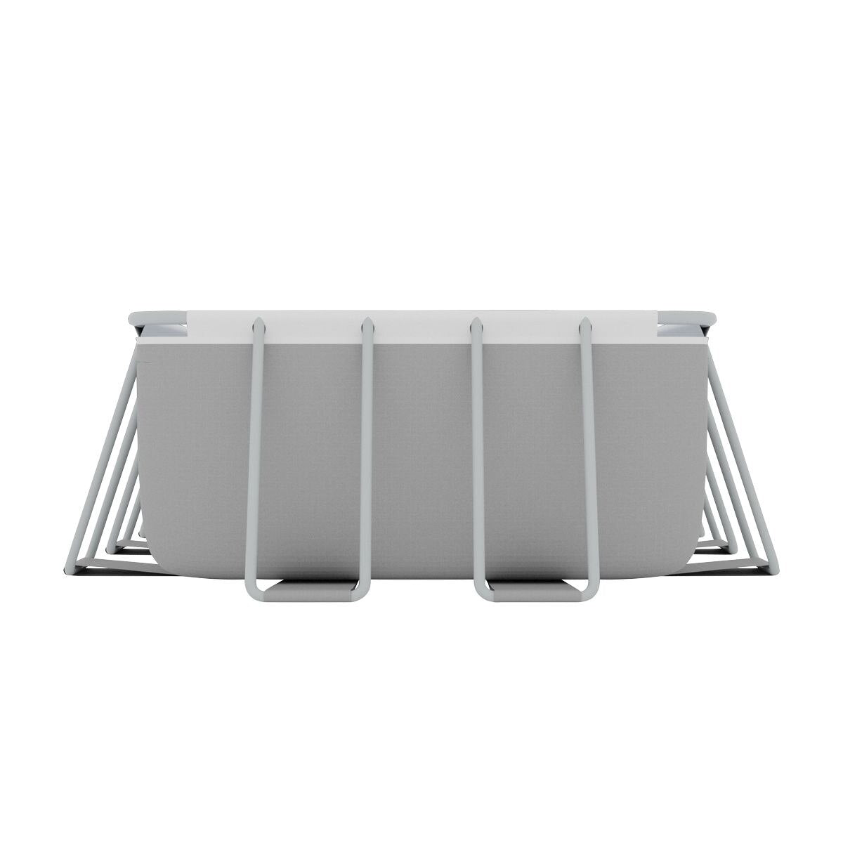 Dellonda Deluxe Steel Frame Rectangular Swimming Pool with Step Ladder & Filter Pump 21ft - Image 4