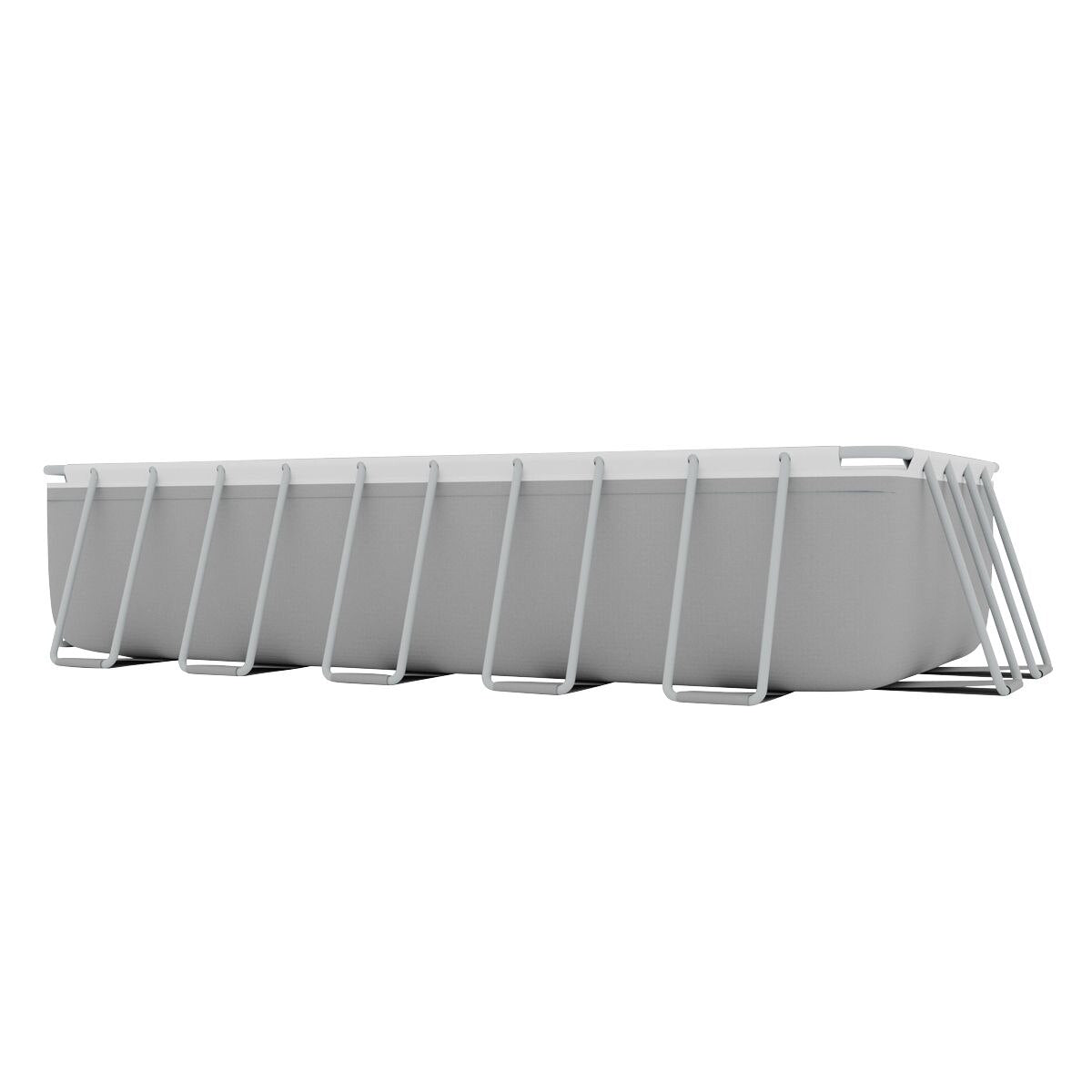 Dellonda Deluxe Steel Frame Rectangular Swimming Pool with Step Ladder & Filter Pump 21ft - Image 6