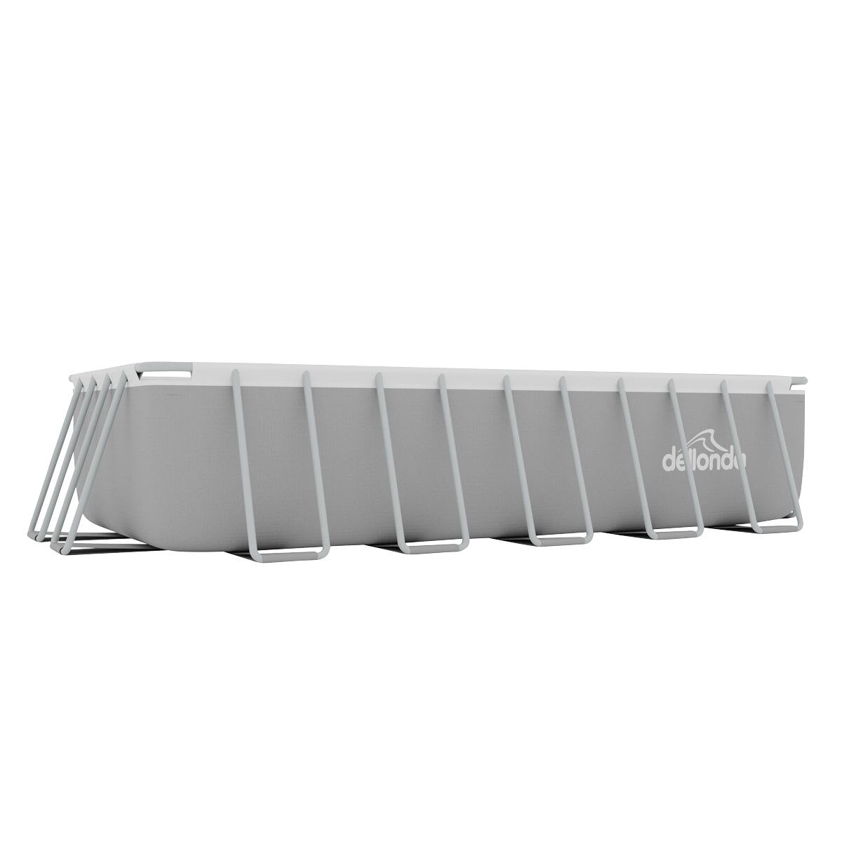 Dellonda Deluxe Steel Frame Rectangular Swimming Pool with Step Ladder & Filter Pump 21ft - Image 7