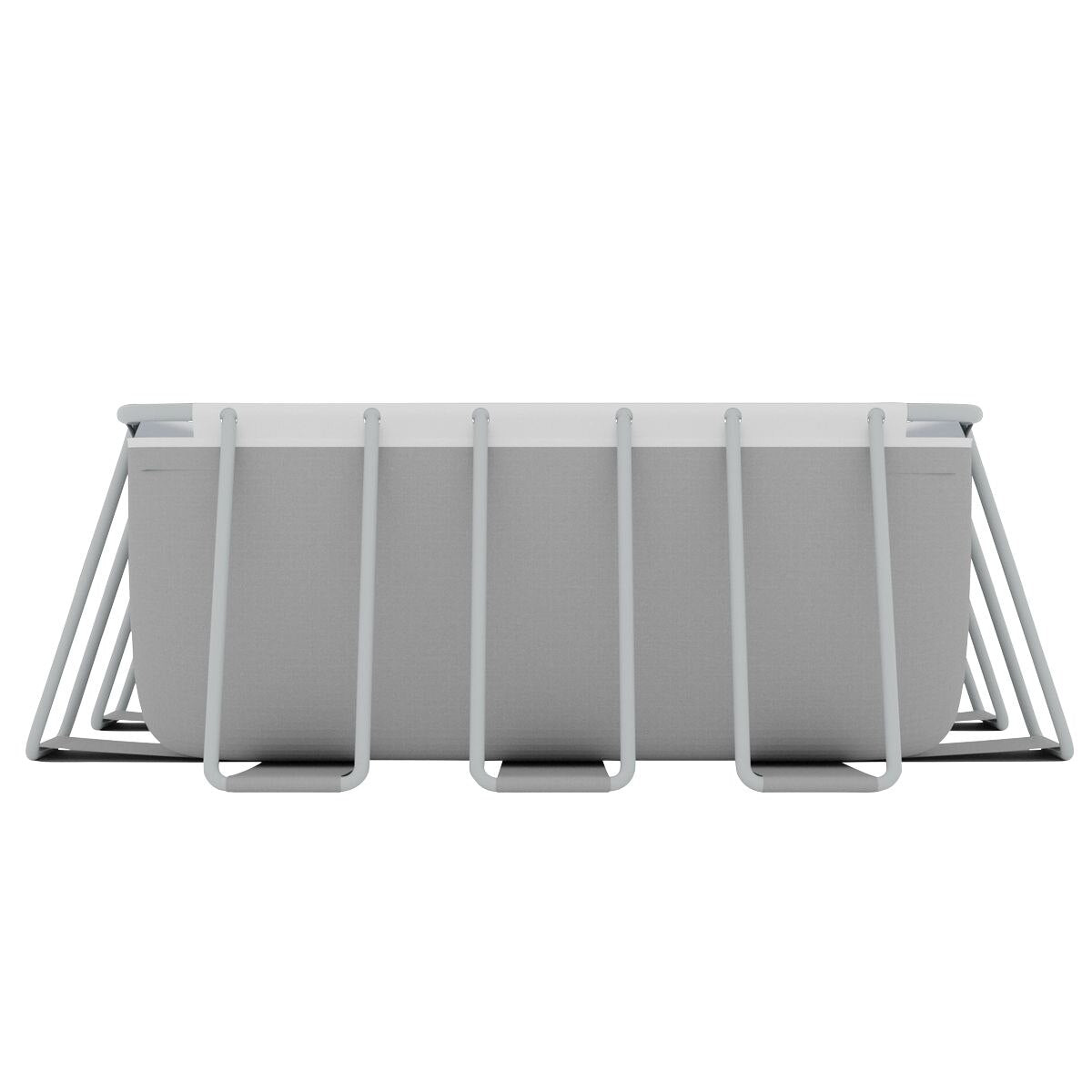 Dellonda Deluxe Steel Frame Rectangular Swimming Pool with Step Ladder & Filter Pump 25ft - Image 3