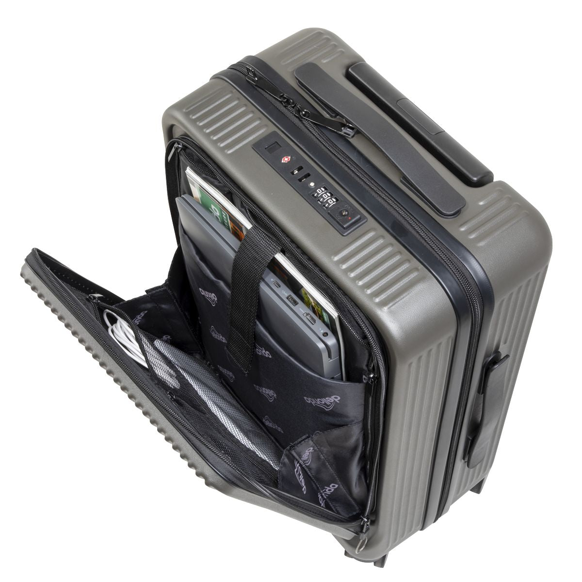 Dellonda Cabin Size Luggage with Laptop Compartments & Dual TSA Lock 20" - Image 9