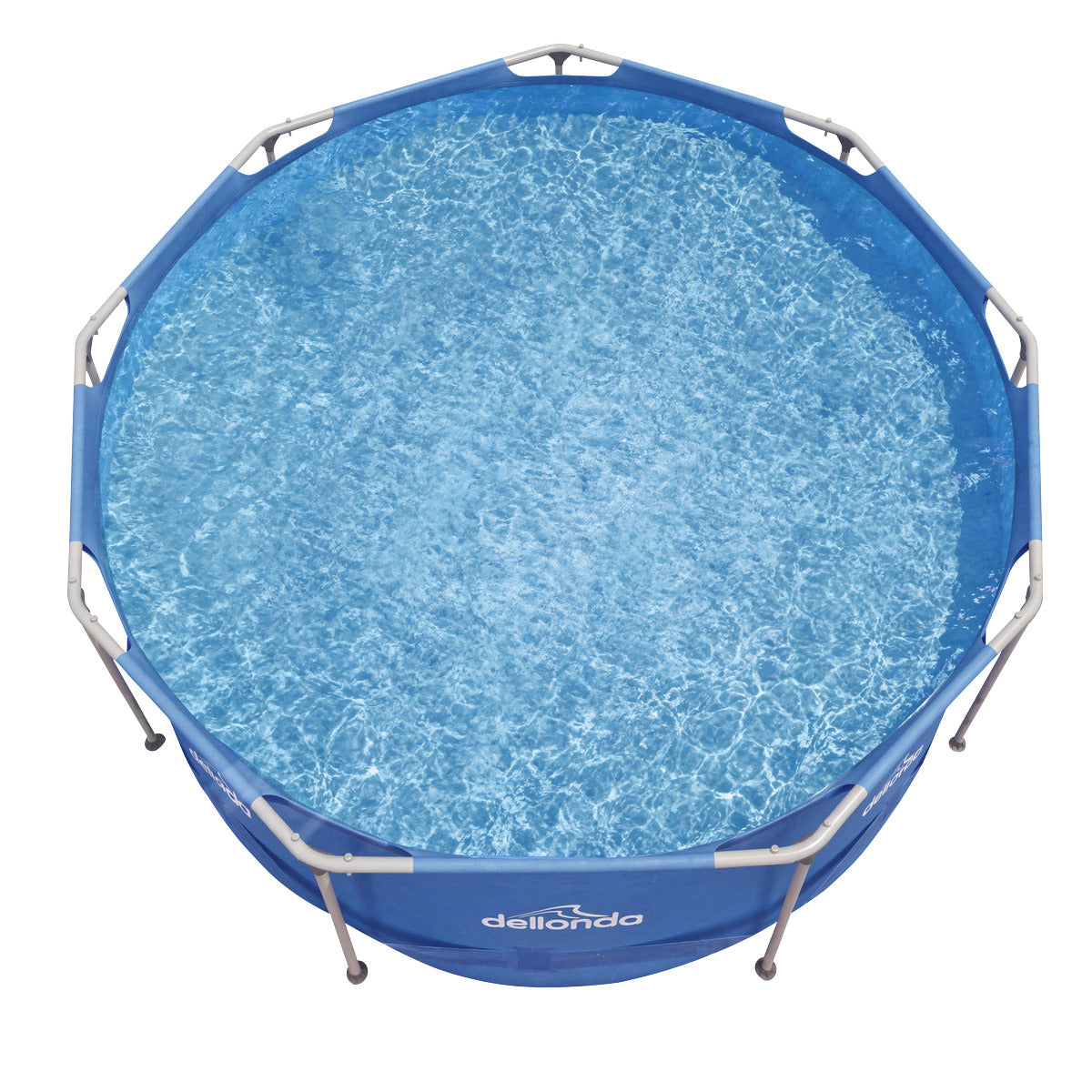 Dellonda Steel Frame Round Swimming Pool with Filter Pump 12ft - Blue DL20