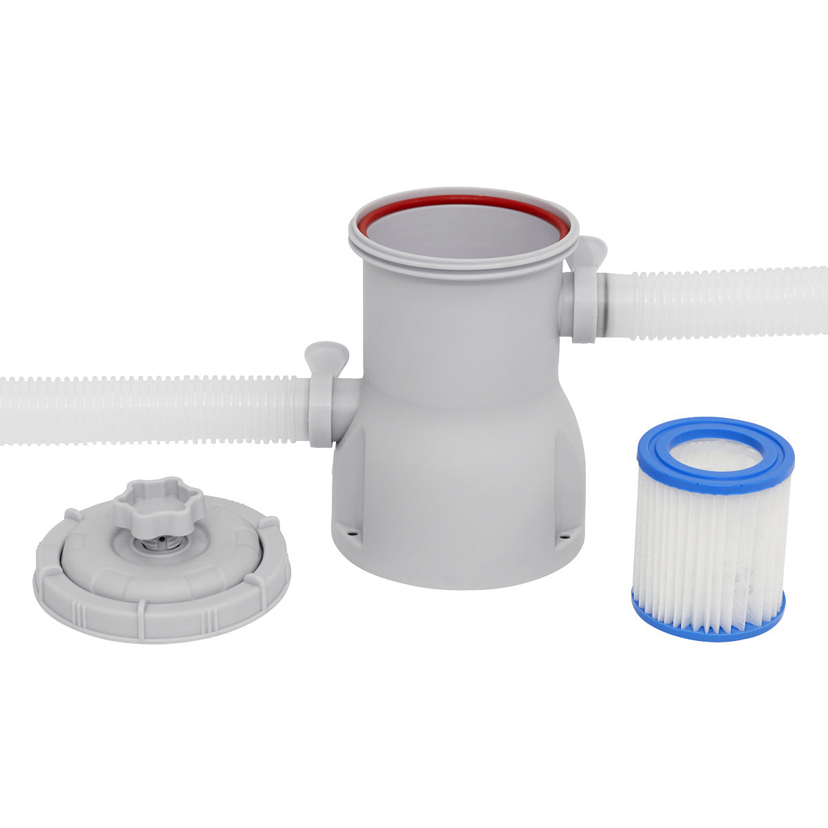 Dellonda Steel Frame Round Swimming Pool with Filter Pump 12ft - Blue DL20