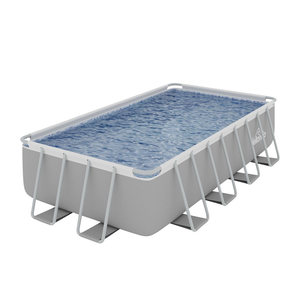 Dellonda Deluxe Steel Frame Swimming Pool with Filter Pump 18ft - Image 1
