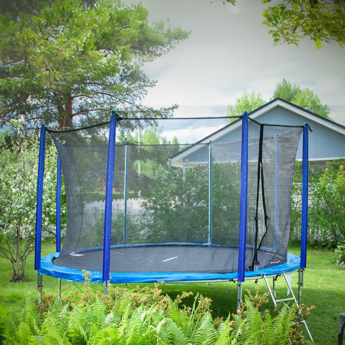 Dellonda Heavy-Duty Outdoor Trampoline with Safety Enclosure Net 12ft - Image 5