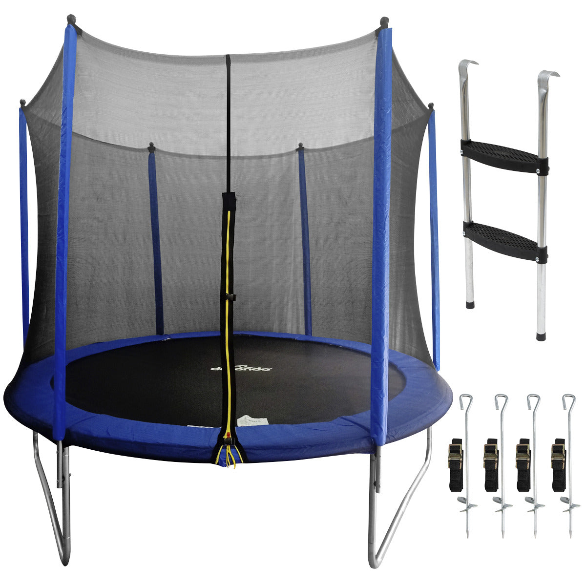Dellonda Heavy-Duty Outdoor Trampoline with Safety Enclosure Net, Anchors & Ladder 10ft DL94