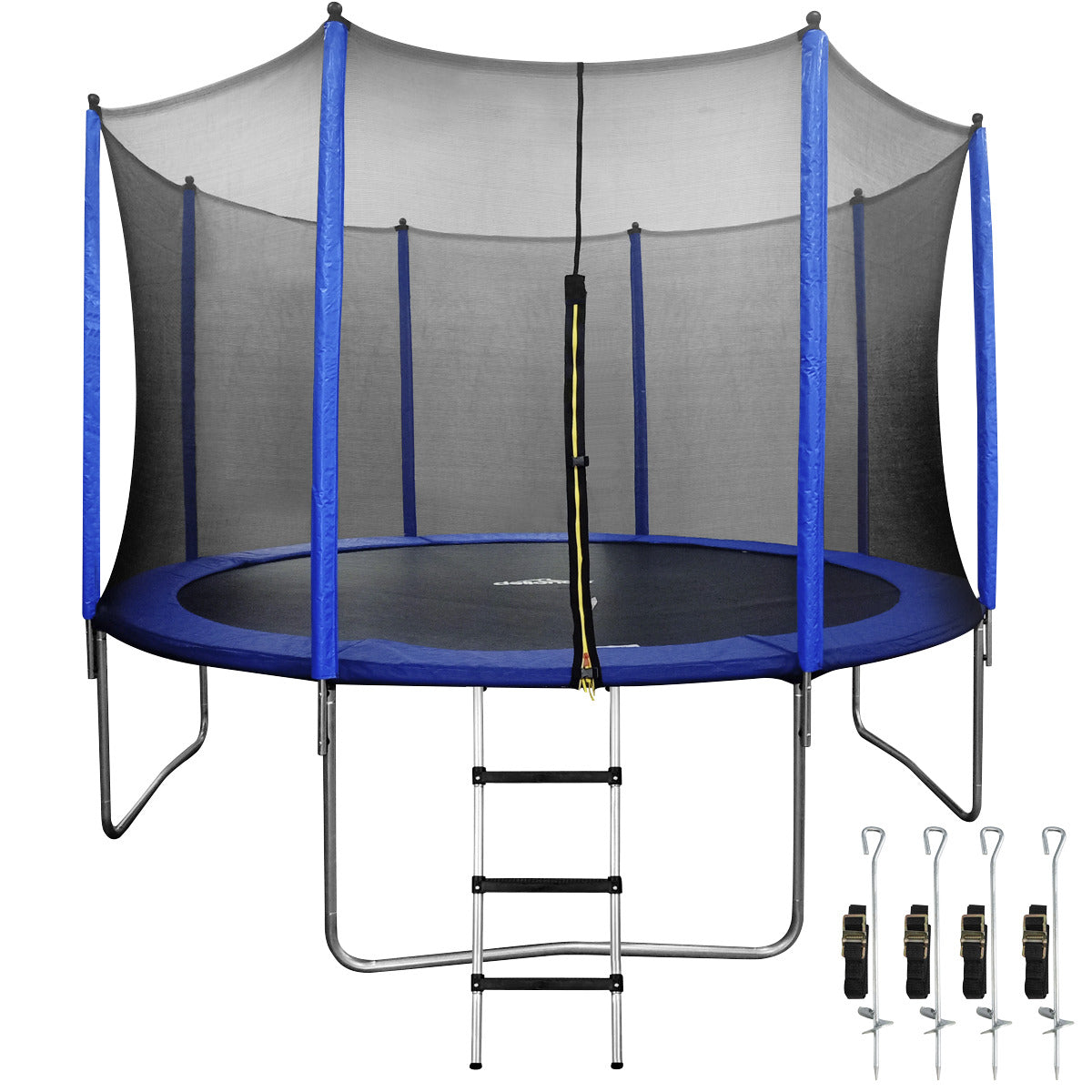 Dellonda Heavy-Duty Outdoor Trampoline with Safety Enclosure Net, Anchors & Ladder 12ft DL95