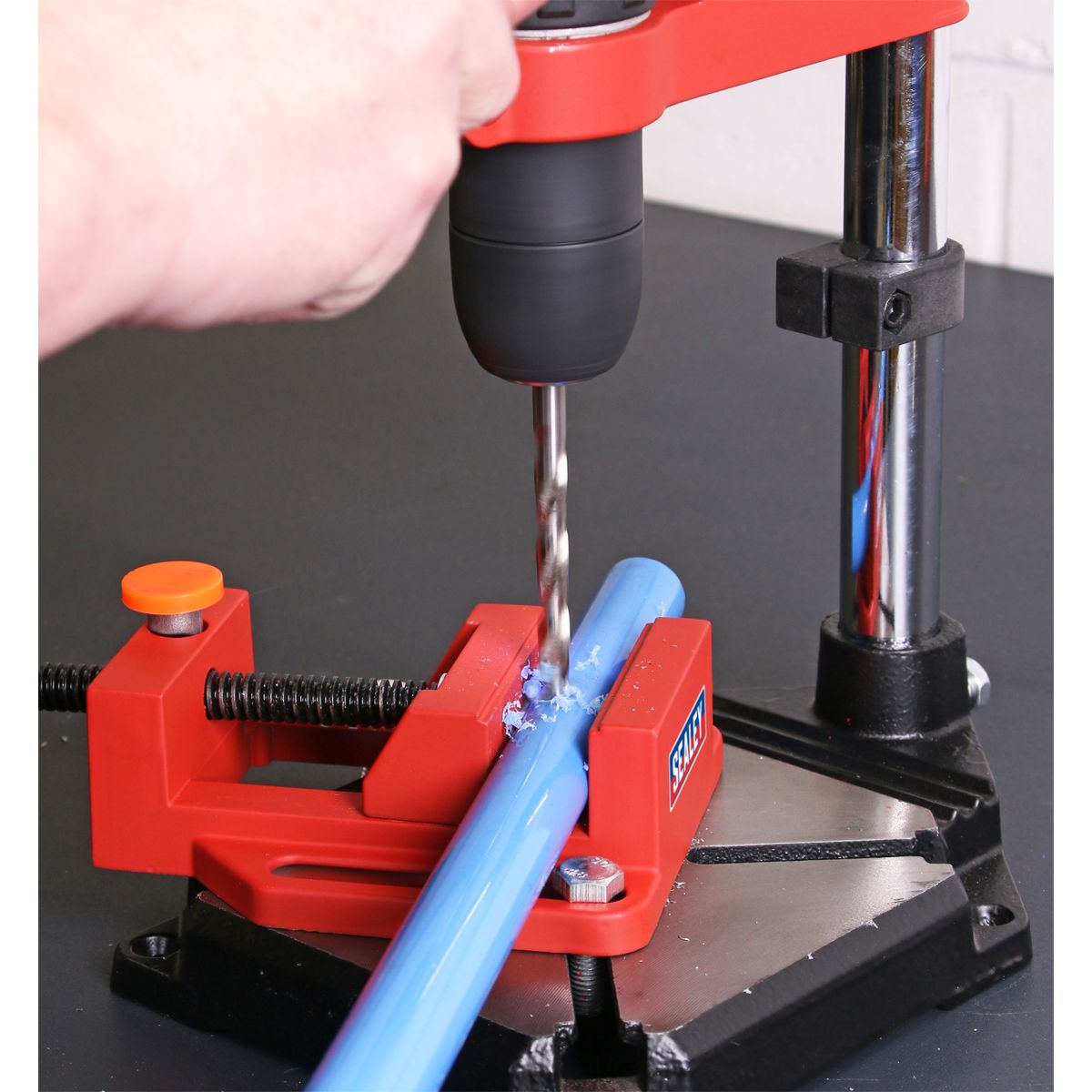 Sealey Drill Stand with Cast Iron Base 500mm & 65mm Vice - Image 7