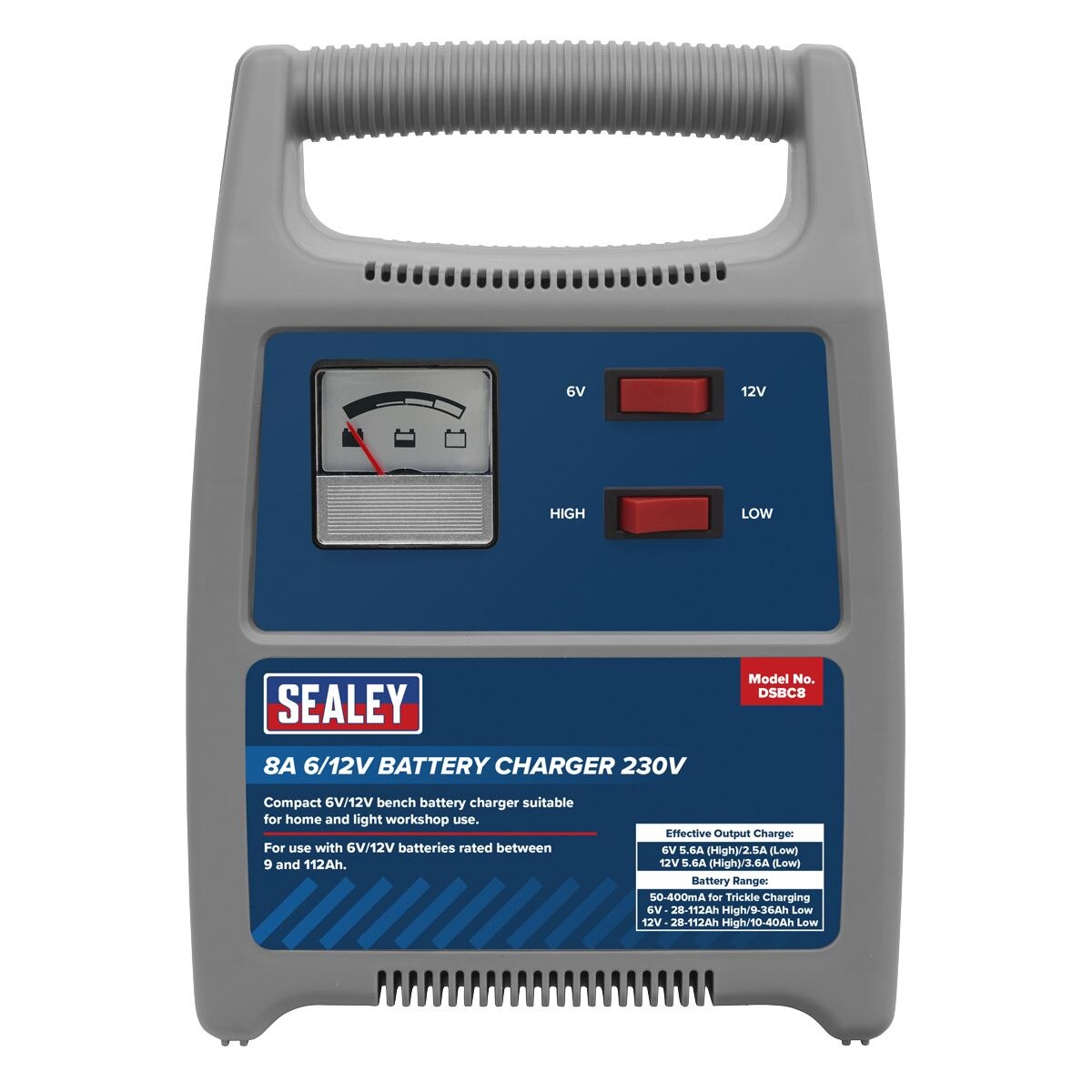 Sealey 6/12V Battery Charger 8A 230V - Image 8