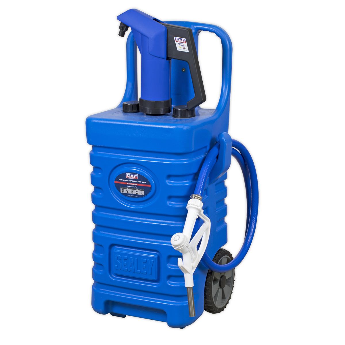 Sealey Mobile Dispensing Tank with AdBlue Pump 55L - Blue - Image 1