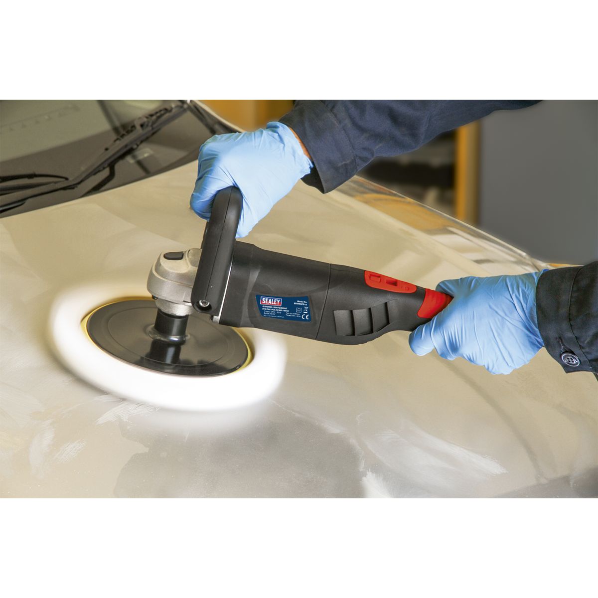 Sealey 180mm Lightweight Digital Polisher 180mm 1100W/230V - Image 6