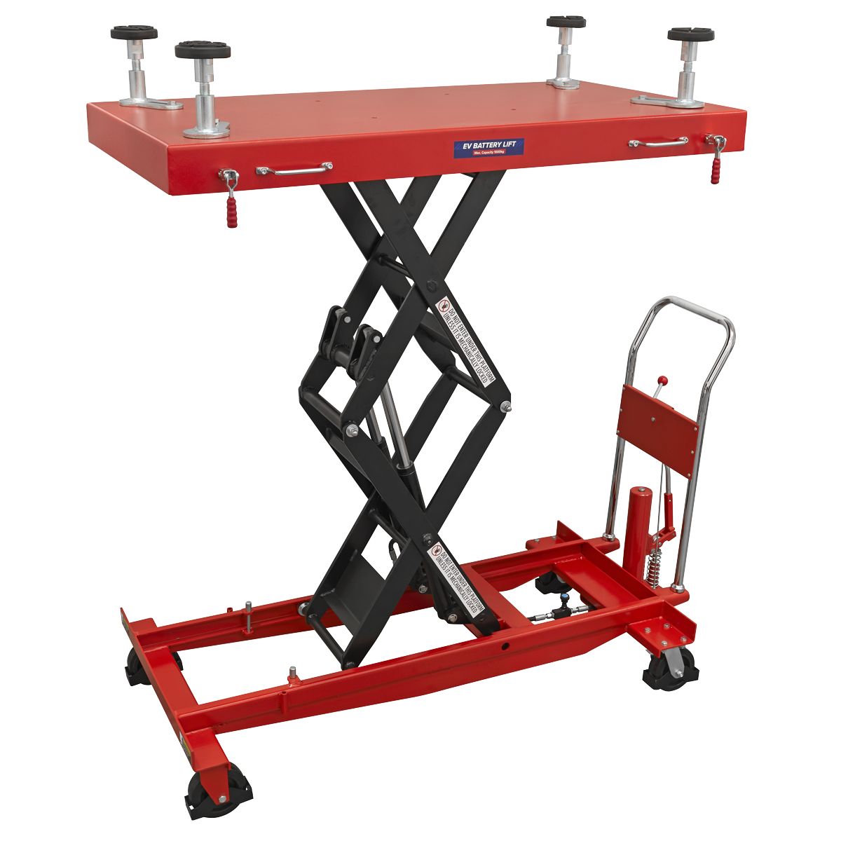 Sealey High Lift EV Battery Lift/Hydraulic Platform Truck 1000kg Capacity - Image 3