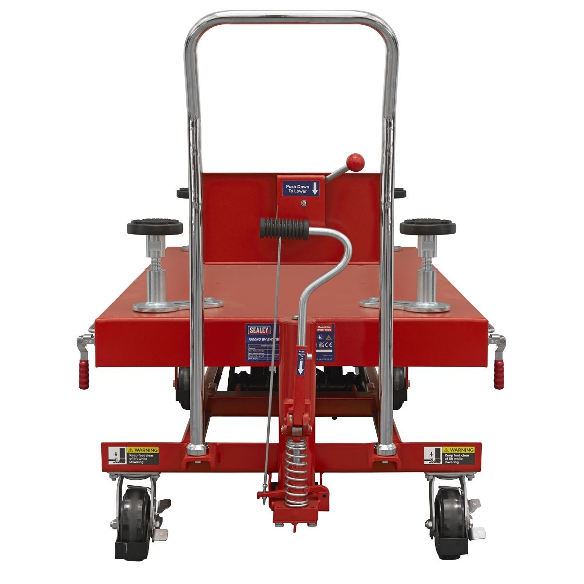 Sealey High Lift EV Battery Lift/Hydraulic Platform Truck 1000kg Capacity - Image 6
