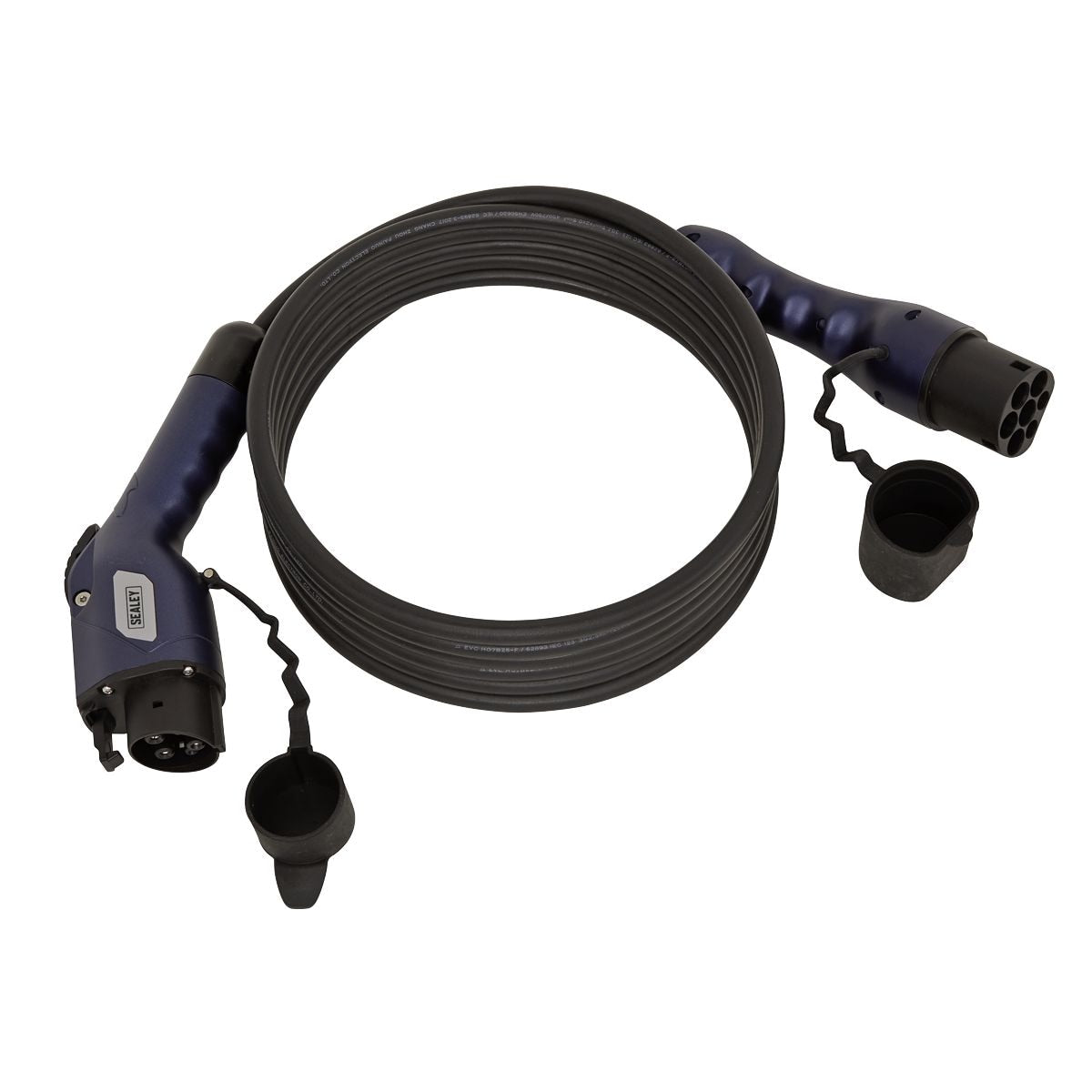 Sealey EV Charging Cable Type 1 to Type 2 16A (3.7KW) 5m - Image 1