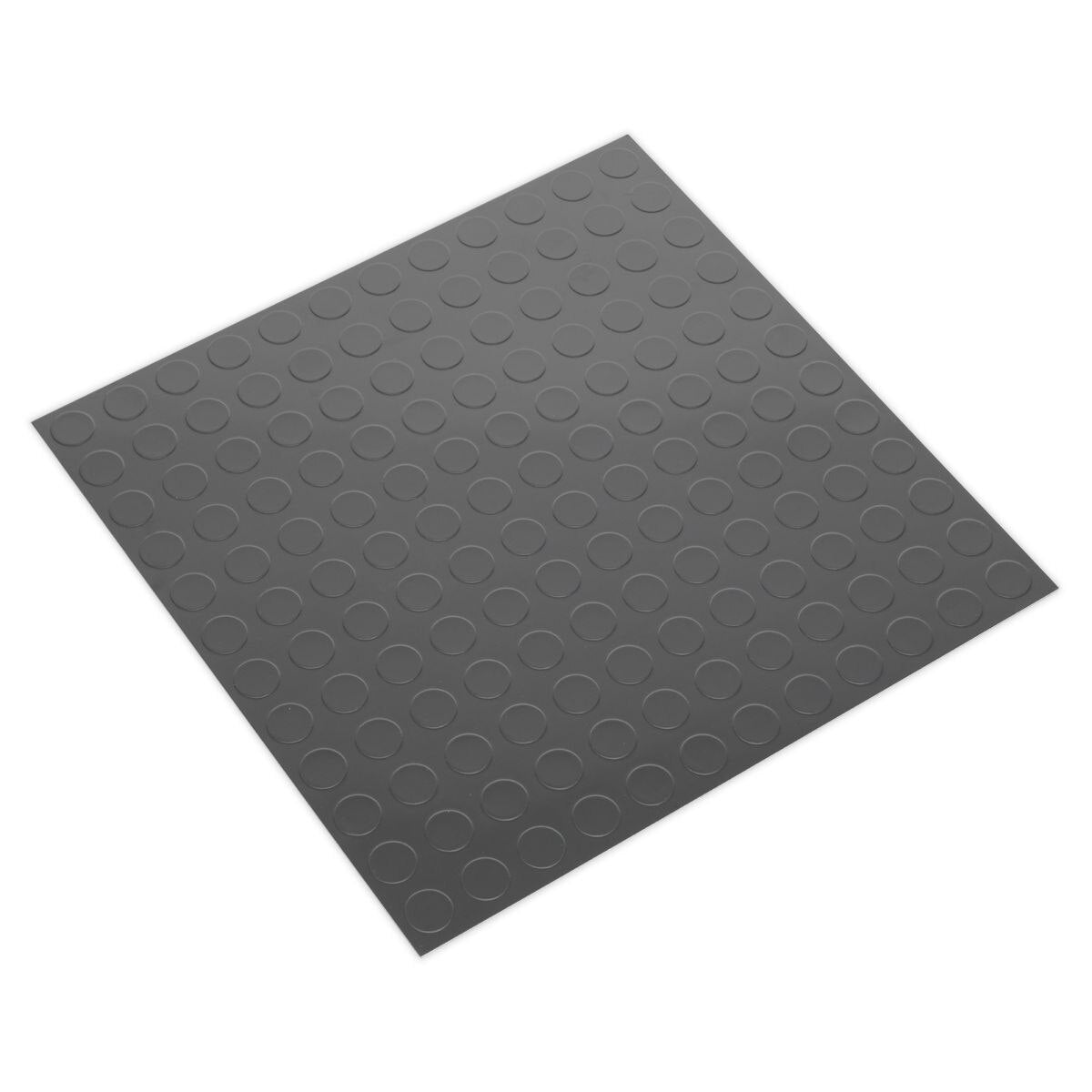 Sealey Vinyl Floor Tile with Peel & Stick Backing Silver Coin - Pack of 16 - Image 3