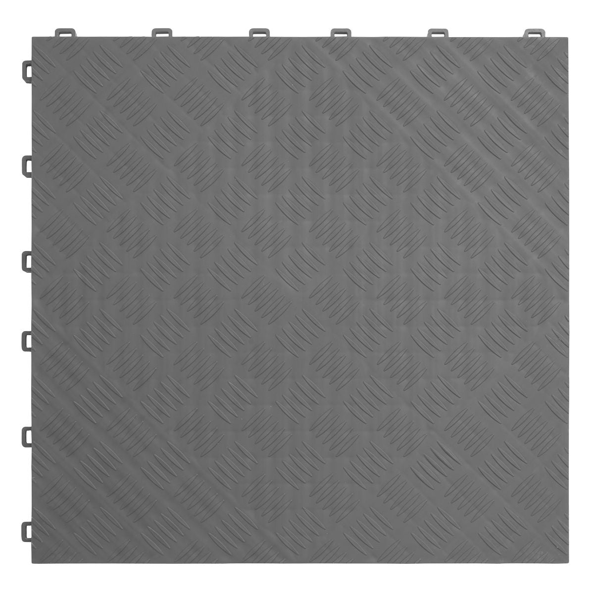 Sealey Polypropylene Floor Tile 400 x 400mm, Grey Treadplate - Pack of 9 - Image 2