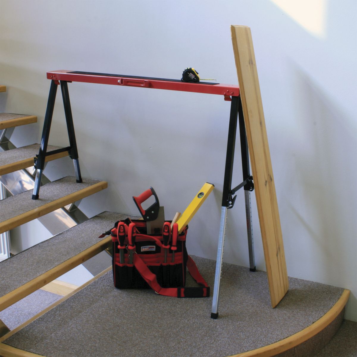 Sealey Fold Down Trestle with Adjustable Legs - Pair - Image 3