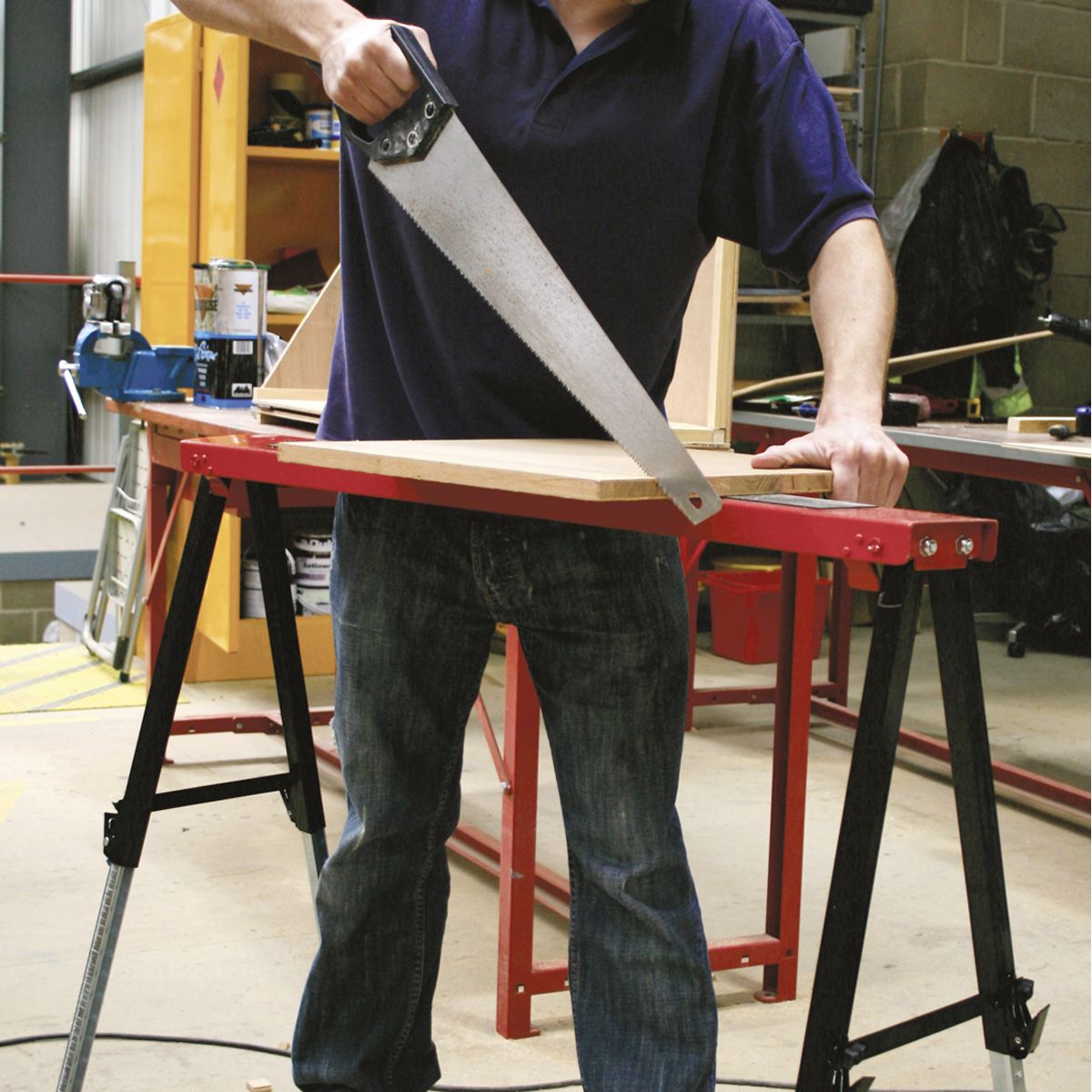 Sealey Fold Down Trestle with Adjustable Legs - Pair - Image 10